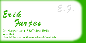 erik furjes business card